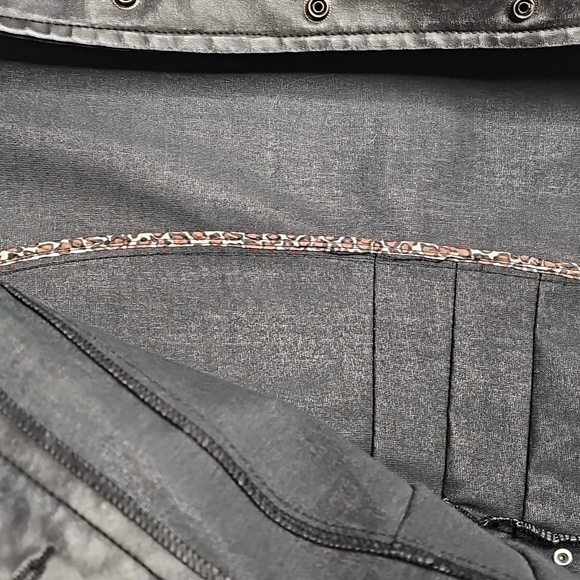 No Boundaries Black Faux Leather Distressed Grunge Structured Blazer Jacket - Picture 8 of 11